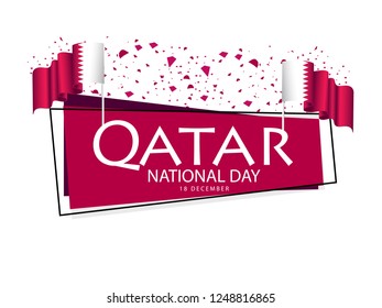 Illustration Of Qatar National Day Background.