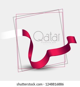 Illustration Of Qatar National Day Background.