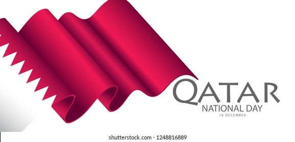 Illustration Of Qatar National Day Background.