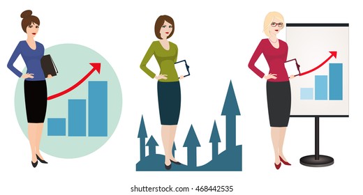 Illustration of a qualified Manager on white background