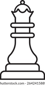 Uma ilustração de uma peça de xadrez para uma rainha