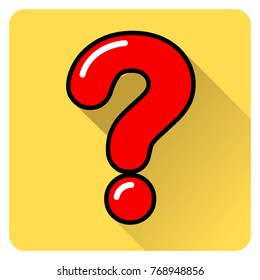 Illustration of question mark color icon