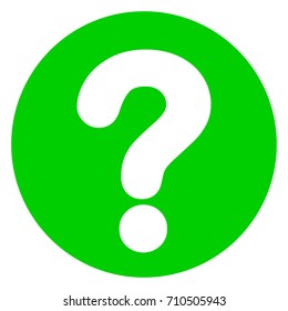 Illustration of question mark green circle icon
