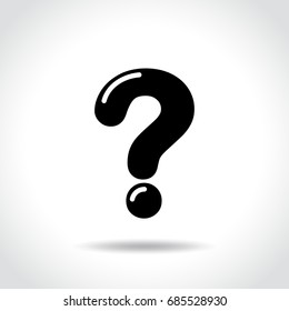 Illustration of question mark icon on white background