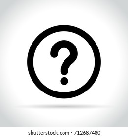 Illustration of question mark icon on white background