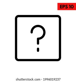 Illustration of question mark line icon
