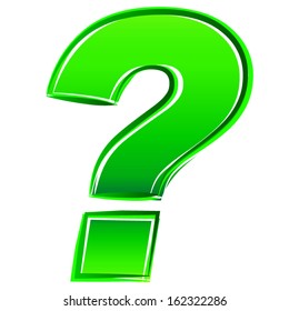 Illustration of question mark on white background