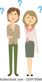 It is an illustration of a questionable young couple.