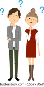It is an illustration of a questionable young couple.