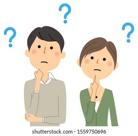 It is an illustration of a questionable young couple.