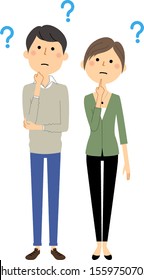 It is an illustration of a questionable young couple.