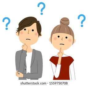 It is an illustration of a questionable young couple.
