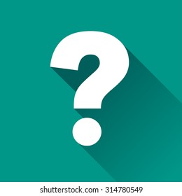 illustration of questions flat design icon isolated