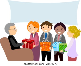 Illustration of a Quiet Retirement Party