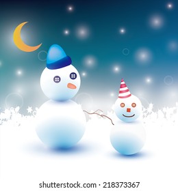 Illustration of a quiet winter night.