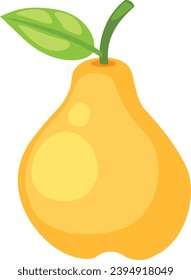 illustration of quince white on background vector