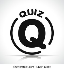 Illustration of quiz icon on white background
