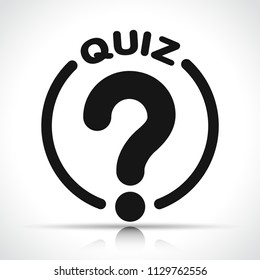 Illustration of quiz icon on white background