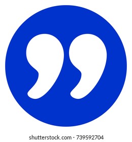 Illustration Quote Blue Circle Icon Stock Vector (Royalty Free ...