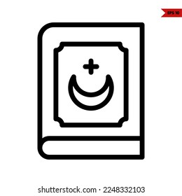 Illustration of Quran Line Icon