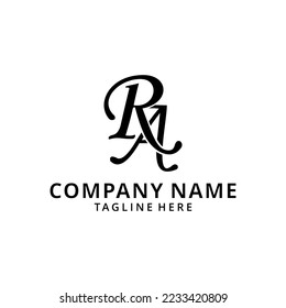 illustration RA or AR R A letter mark abstract monogram vector logo template