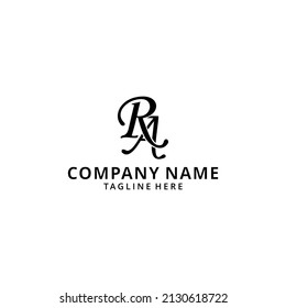 Illustration RA Minimalist Serif Modern Letter Logo. RA Creative Serif Logo Design Icon Branding Vector