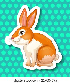 illustration of a rabbit with a background