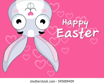 Illustration of a rabbit with a background Easter