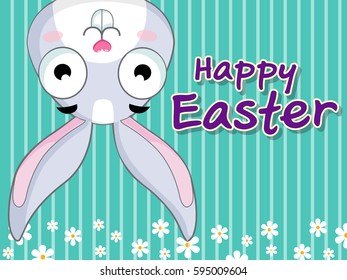 Illustration of a rabbit with a background Easter