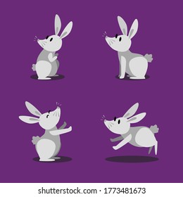 Illustration of rabbit character design