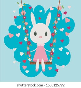 Illustration rabbit is an illustration children's books, covers and other...