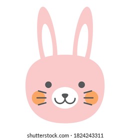 Ilustración de un conejo. Icono de cara.