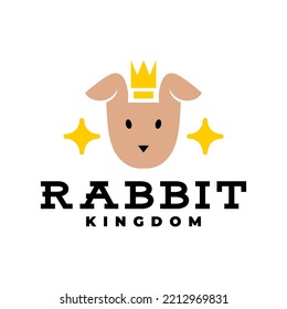 illustration of a rabbit with a king crown. good for any business related to animal or pet