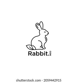 illustration rabbit logo design vector graphic icon line animal beauty playboy