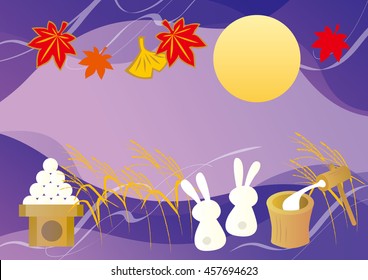 Illustration of rabbit and the moon