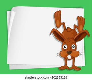 Illustration of a rabbit on paper