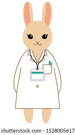 Illustration of a rabbit pharmacist