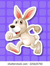 Ilustración de un conejo corriendo