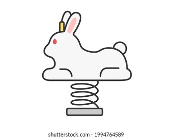 Ilustración de un rockero primaveral de conejo.