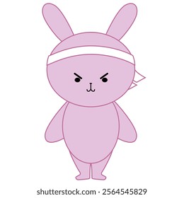 Illustration of a rabbit wearing a headband