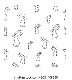 Illustration rabbits pattern