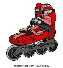 Illustration of racing skates