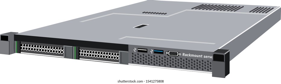 An illustration of rack mount server.You can use this as a web icon or presentation material.
