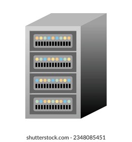 It is an illustration of a rack -type server.