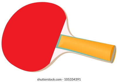Illustration of a racket for table tennis on a white background
