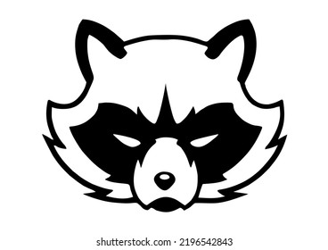 Illustration of Racoon Head Drawing