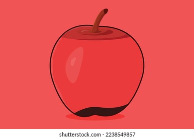 illustration of a rad apple vector design rad background