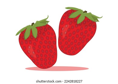 illustration of a Rad strawberry vector design