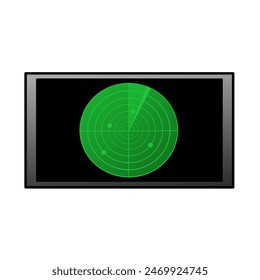 Illustration of radar detection via tablet