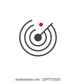 illustration of radar, radar icon, vector art.